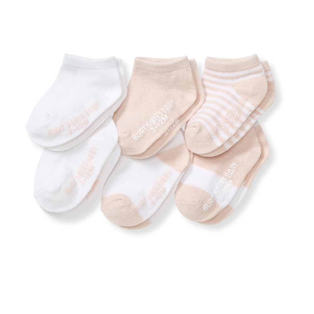 Burt's Bees Baby White and Cream Sock Set